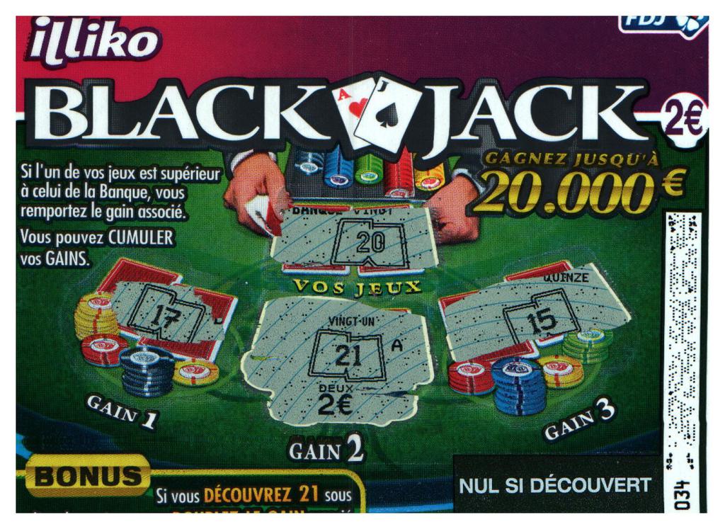 jeux de grattage black jack